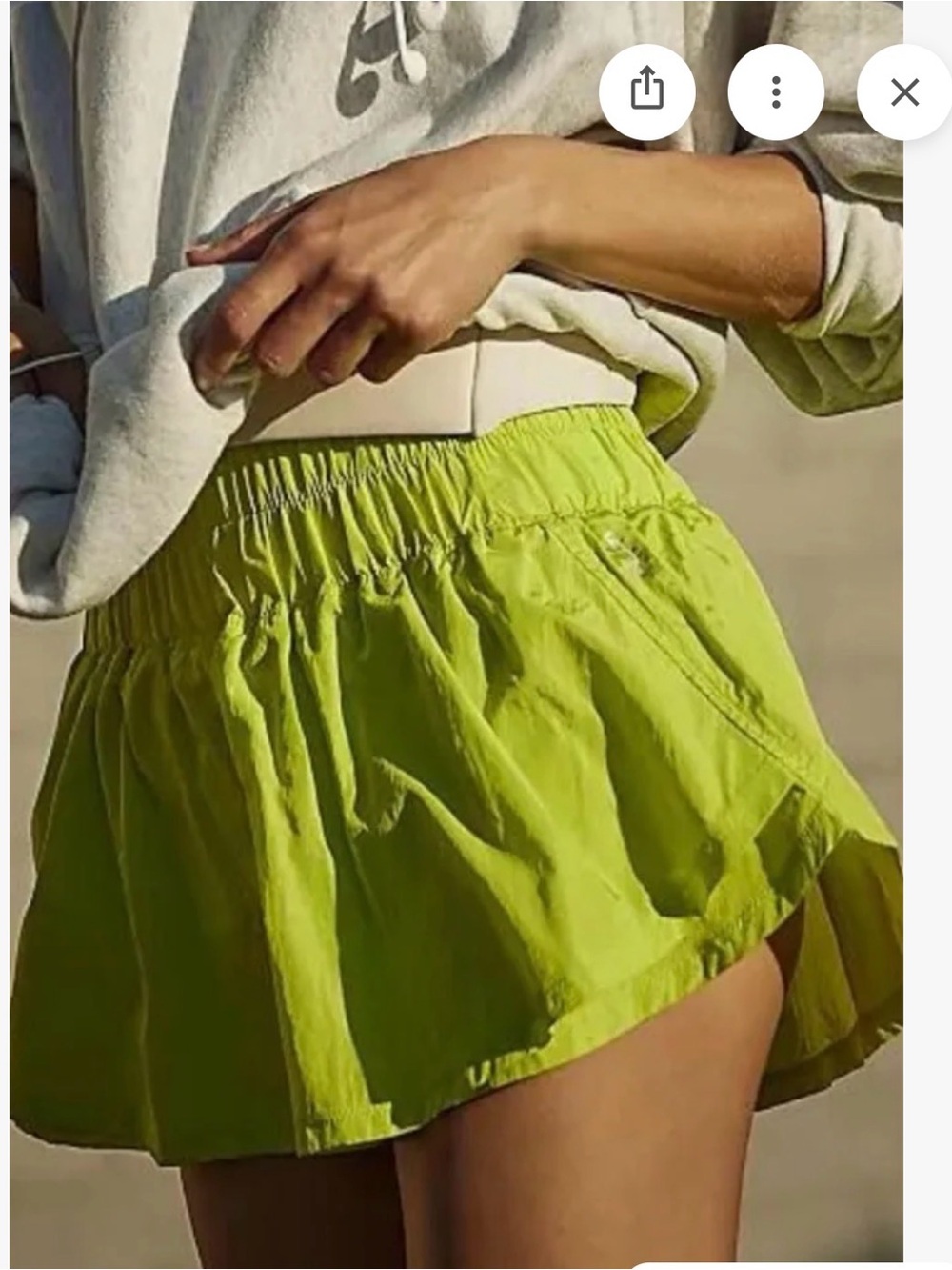 Free People Way Home Skort Limelight XS